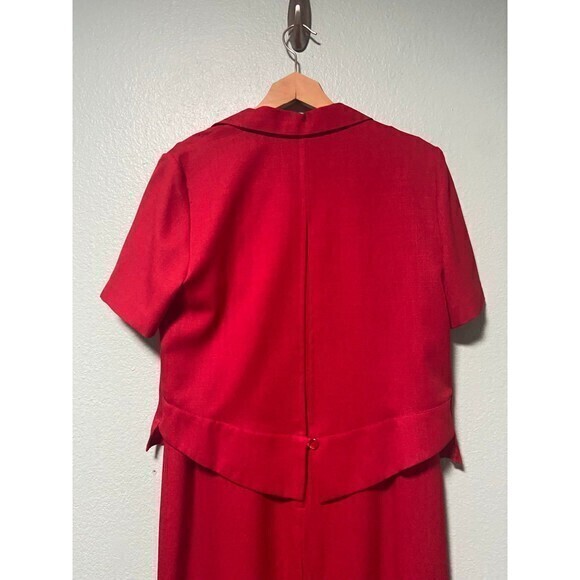 Vintage Karin Stevens Women’s Red Two Piece Outfit Size 14 - Picture 7 of 12